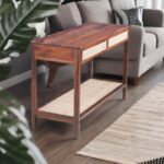 Wooden Artistic Wood Console Table with Drawers - Image 5