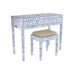 Handmade Inlay Console Table With 3 Drawer - Image 4