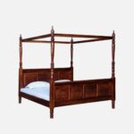 Wooden 4 Poster Bed Mango Wood - Image 3
