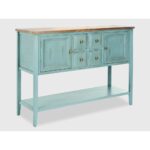 Handcrafted Mango Wood Console Table with Storage - Image 3