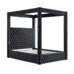 Modern luxury bed Poster Bed Design Upholstery Canopy - Image 3