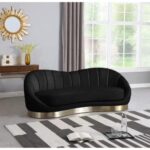 Velvet Curved Sofa - Image 2