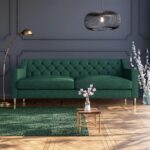Wooden Artistic 3 Seater Upholstered Sofa - Image 4