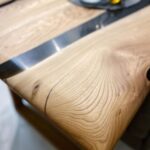 Live Edge Modern Wooden Dining Table - Image 4