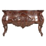 Handcrafted Hand Carved Sheesham Wood Console Table - Image 4