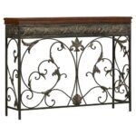 Handcrafted Iron & Wooden Console Table - Image 8