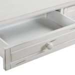 Handcrafted Mango Wooden White Console Table - Image 3