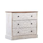 Khema Wooden Carved Chest of Drawer - Image 4