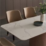 Wooden Artistic Metal Dining Table With Chairs - Image 5