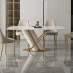 Antique Metal Dining Table With Chairs - Image 3
