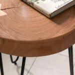 Wooden Modern Iron End Table - Image 3