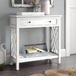 Mango Finish White Console Table - Image 2