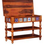 Handcrafted Console Table Sheesham Wood - Image 5