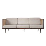 Wooden Cane Handcrafted Carving Sofa - Image 5