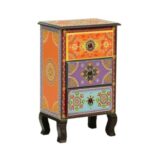 Wooden Handpainted Side Table - Image 3