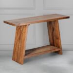 Unique Wooden Cane Console Table - Image 3
