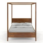 Wooden Artistic  Mango wood Teak Finish Wooden Bed - Image 3