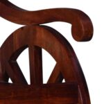 Solid Wood Rocking Chair In Honey Oak Finish - Image 7
