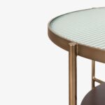 Handmade Round Wooden & Iron Coffee Table - Image 4