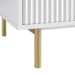 Richmond Ridged Double Closet with Drawer, Matte White - Image 8