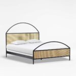 Jodhpuri Rattan Modern Solid Wood Cane Bed - Image 3