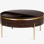 Handcrafted Round Mango Wood  & Iron Coffee Table - Image 2