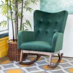 Wooden and Cushioned Rocking Chair - Image 6
