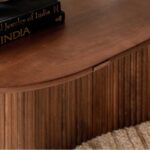 Curve Hand Carved Mango Wood Coffee Table - Image 3