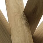 Antique Oak Wooden End Table - Image 4