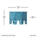 Omia Wooden Carved Coffee Table - Image 4