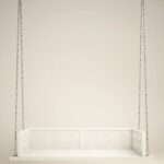 Solid Wood in Pristine White PU with Traditional Silver Finished Brass Chain - Image 7