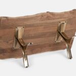 Handcrafted Live Edge Sheesham Wood and Mild Steel - Image 2