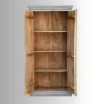 Jodhpuri Wooden Carved Storage Wardrobe Almirah - Image 2
