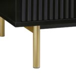 Richmond Ridged Tall Bookcase with Doors, Matte Black - Image 8