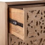 Wooden Hand Carved Bedside Table - Image 6