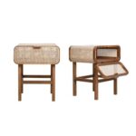 Mango Wooden Cane Bedside Table - Image 4