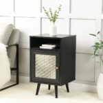 Mango Wooden Cane Bedside Table - Image 3