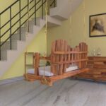 Classic New Cross Square Back Wooden Adorable Handmade Wooden Swing for Home [Jhula] - Image 3