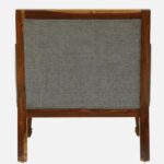 Mango Wood 1 Seater Sofa In Grey Colour - Image 4
