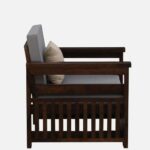 Mango Wood  1 Seater Sofa In Provincial Teak Finish - Image 4