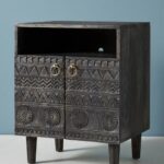 Wooden Carved Mango Wood Bed Side