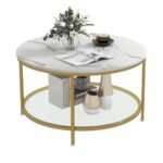 Marble Round Coffee Table Furniture - Image 2