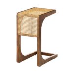 Wooden Modern Cane & Rattan Side Table - Image 3