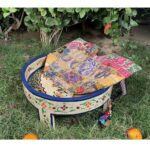Hand Painted Wooden Chakki Table - Image 5