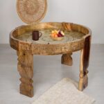 Wooden Round Chakki Coffee - Image 4