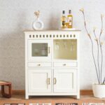 Wooden Artistic Mango Wood Bar Cabinet - Image 4