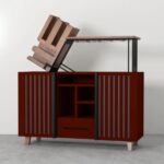 Hand Carved Antique Mango Wood Bar Unit - Image 7