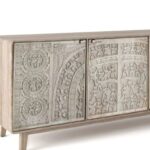 Handcarved Mango Wood Chest Of Drawer - Image 3