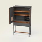 Wooden Artistic Indian Antique Mango Wood Bar Cabinet - Image 4