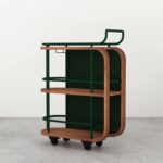 Wooden Artistic Indian Mango Wood Bar Cart - Image 6